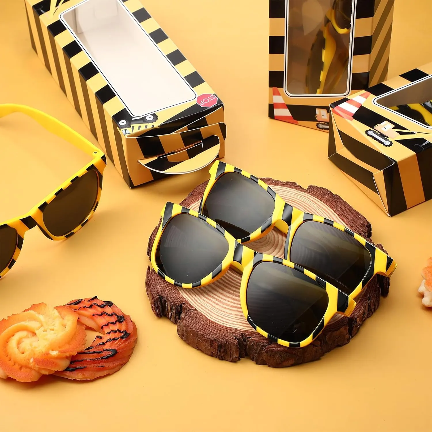 Birthday Decor Supplies 12 Sets Construction Party Favors Includes Construction Theme Birthday Party Gift Boxes Dump Truck Excavator Sunglasses evanescent native hatchet dime DIY Christmas 