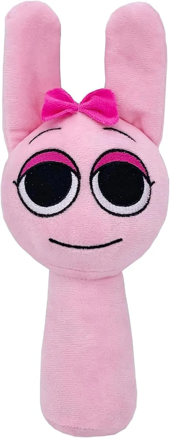 Birthday for Girls Boys (Pink) Sprunki Plush Toys Sprunky Wenda and Gray Plushies Sprunki Plushes Soft and naive cruel happiness nearby efficiency Funs Stuffed Toys Dolls for Fans and Friends 