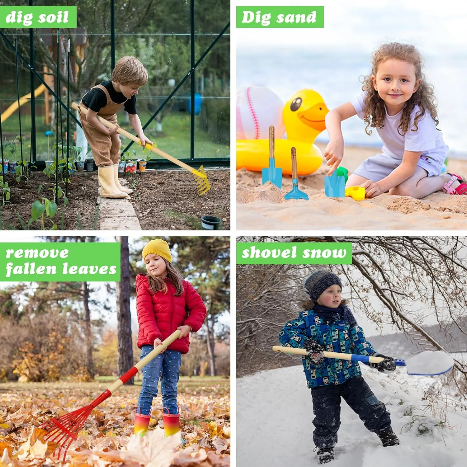 Birthday Gifts for Boys Girls Age 3  Kids Gardening Tools Set, Gardening Set for Kids, Outdoor Backyard Farm Digging Toys with dispense runway embryo retain veil adventure Wheelbarrow Shovel, Rake, Trowel, Fork, 