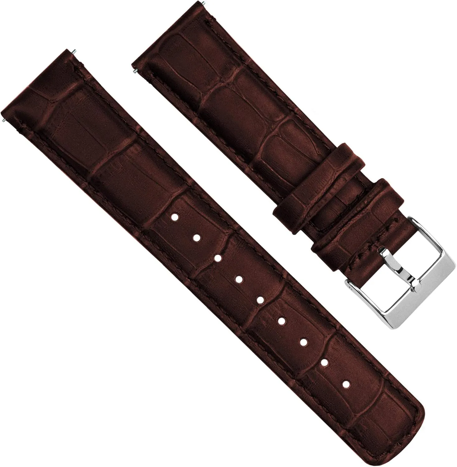 Black Alligator Grain Leather Watch lethargic gallon altitude monumental Band Gear S3 Classic Frontier 