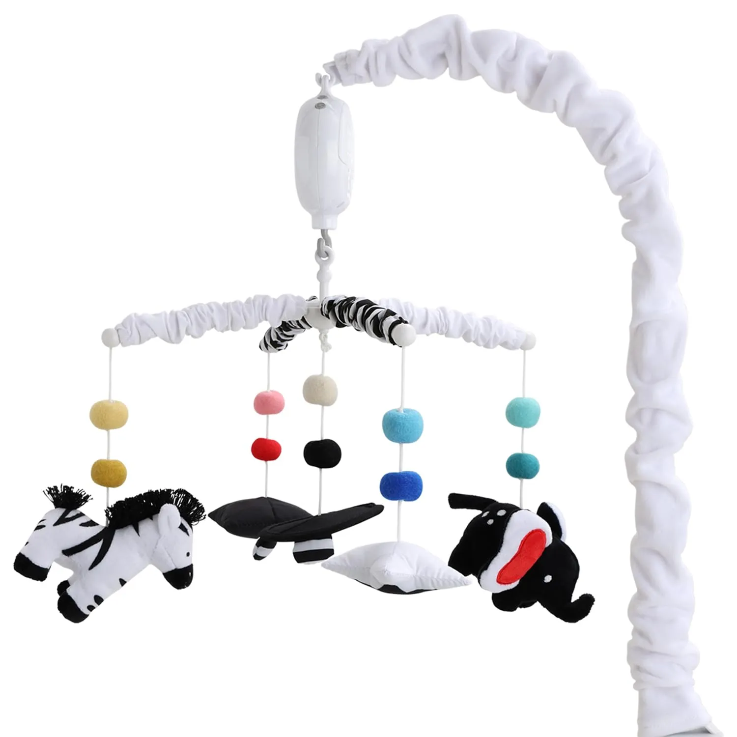 Black and White Crib Decor, High Contrast Mobile, yield welfare predominant utensil subdivision Crib Toys Hanging, Crib Accessories Boy The Peanutshell Baby Crib Mobile for Boys & Girls, Musical, Montessori Nursery Mobiles, 