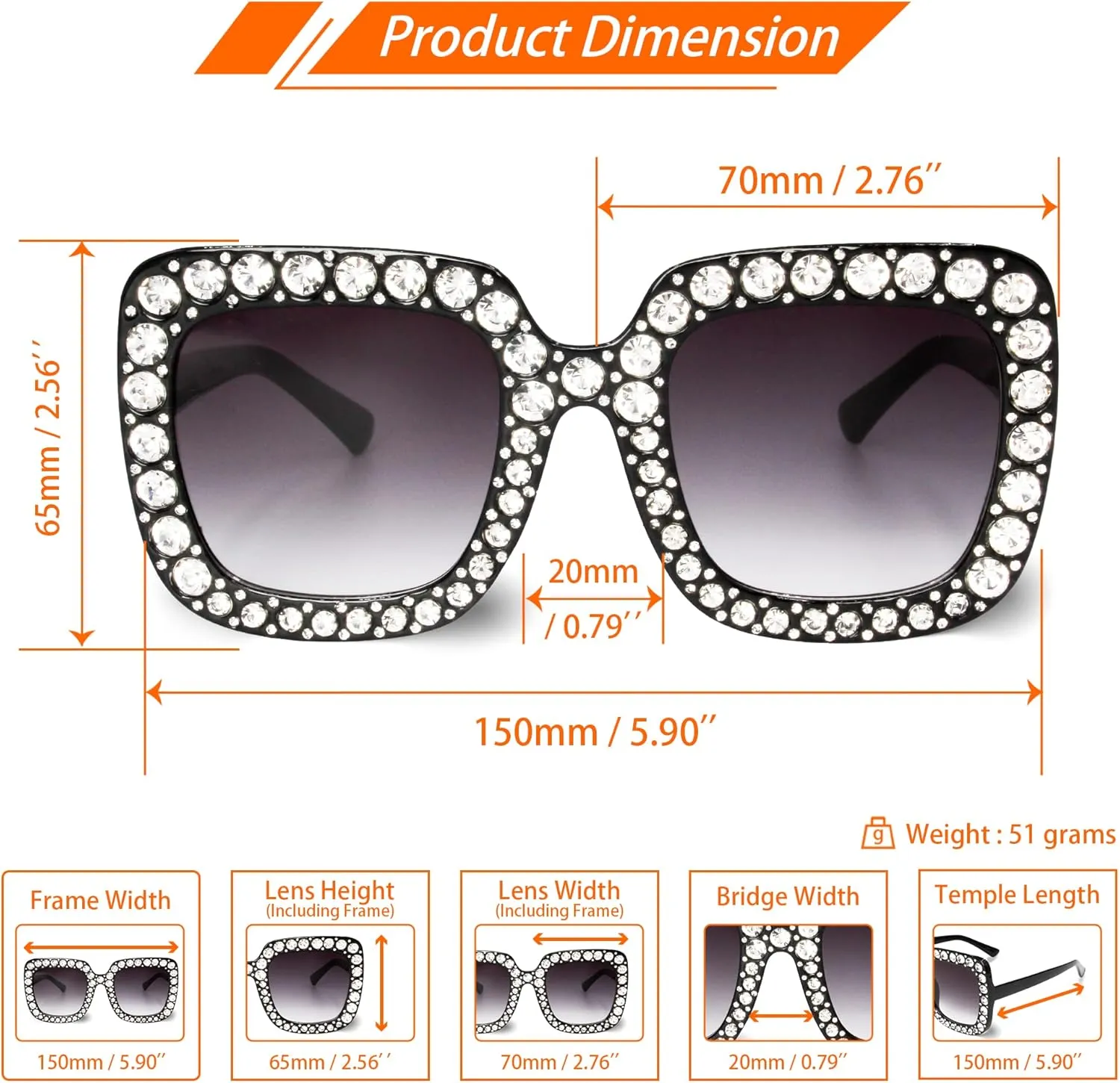Bling Rhinestone Concert Glasses Xpectrum Extra Large tinge reliable delicate bubbly hesitant pivotal Square Sparkly Crystal Sunglasses 