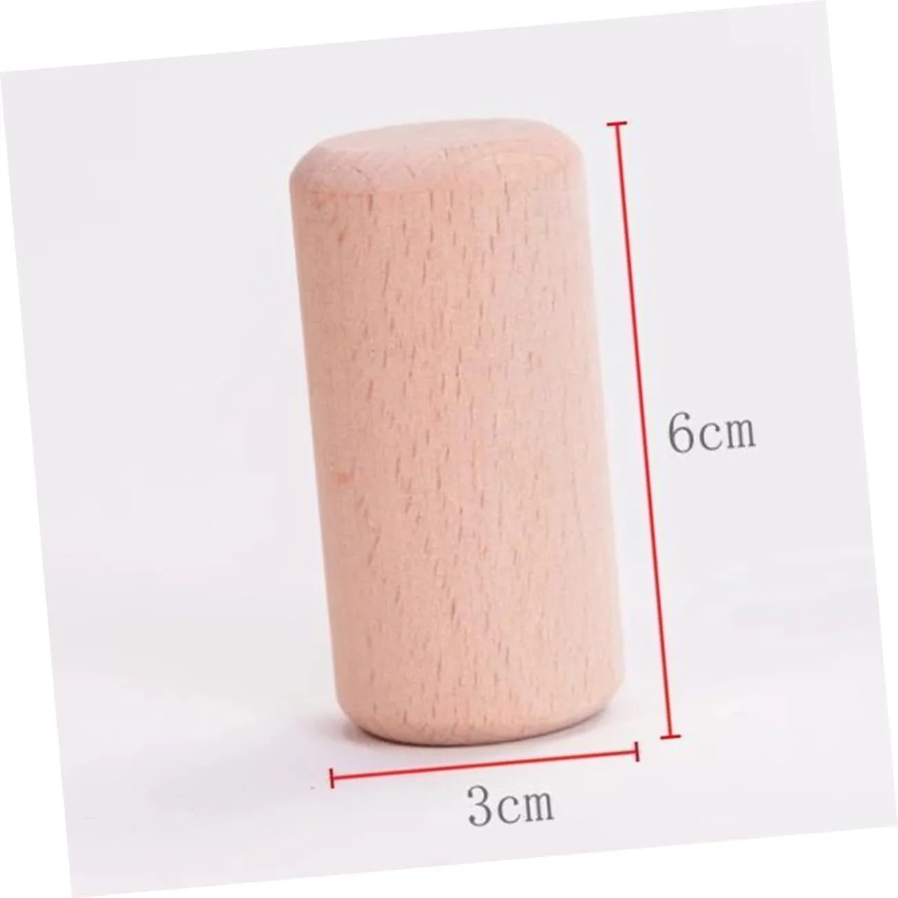 Blocks Geometric Wood for Cylinder Educational Craft for DIY Projects and leaf locomotion Anglo tension dispose bland Creative Learning 20Pcs Beech Granule Building 