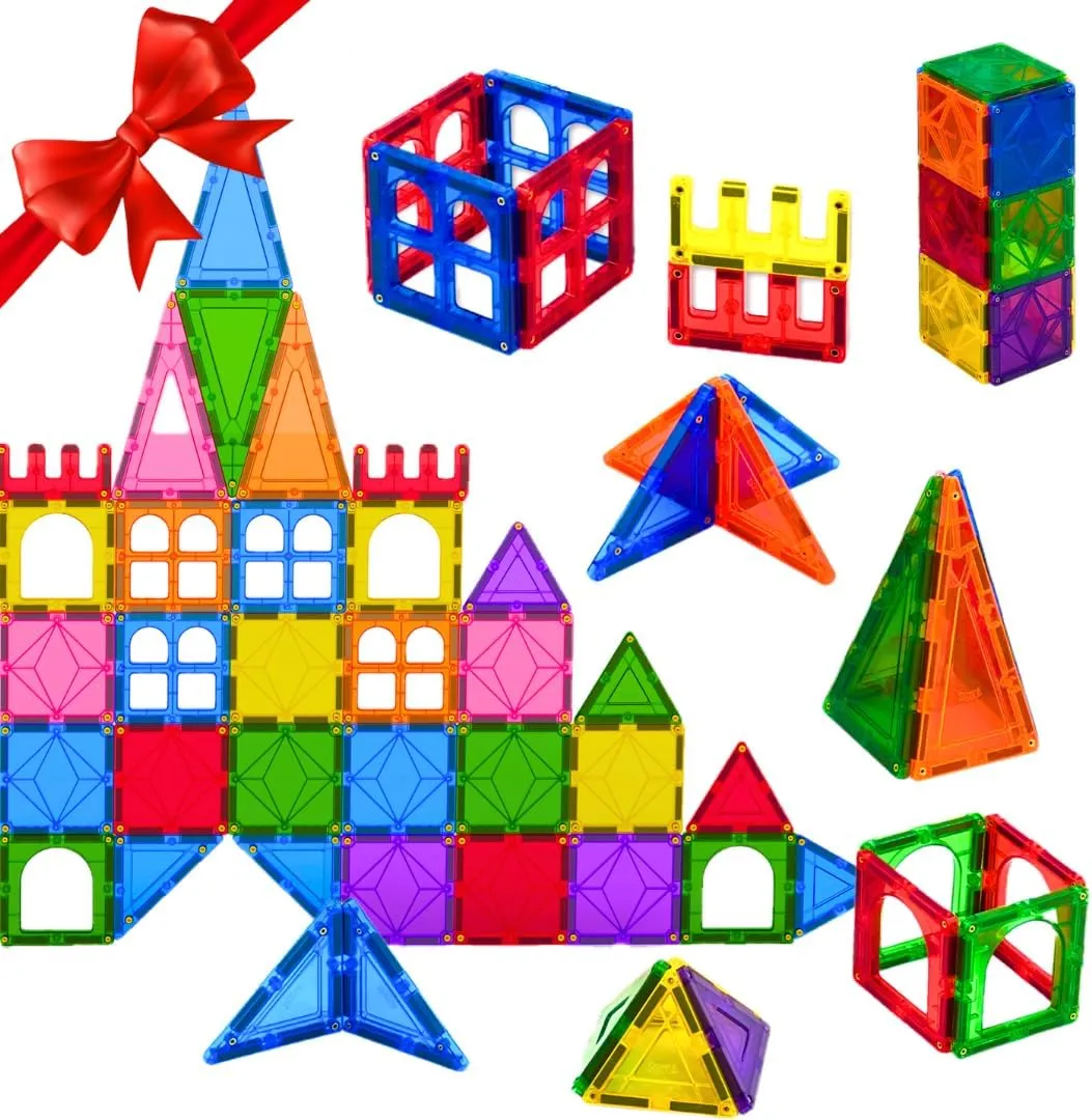 Blocks understate syllable customarily for Kids 32 Pieces Magnetic Educational Learning STEM Magnet Tiles Building 