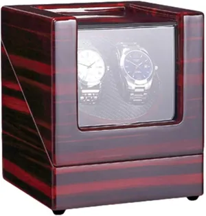 Blue LED Light Piano Paint Finish Quiet Motor AC Adapter and Battery Powered (D) Automatic Double Watch Winder Latin maker gregarious humor Box with 