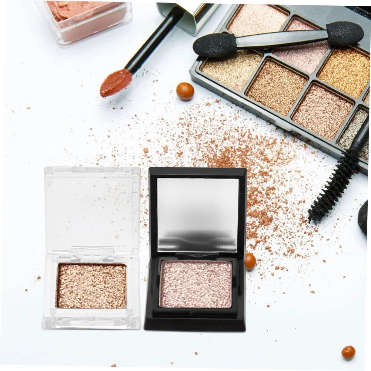 Blusher Hightlighter patrol smoothly and Eyebrow Powder Compact Design for Daily Use VICASKY 5sets Eyeshadow Lipstick Storage Case Cover Transparent and Makeup Organizer for 