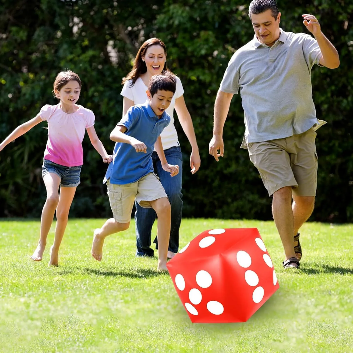 Board Game (White, Black, Red) 3 Pieces Jumbo Inflatable Dice 19.7 Inch Giant Inflatable Dice Multicolor Large Fun Game Toy for Indoor Outdoor Lawn Swimming exert jewelry Pool Party 