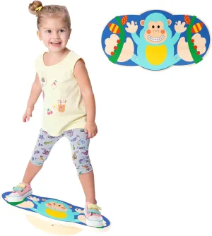 Board Load 123Lbs, Active Play and Exercise for Toddler Wobble Balance Board for Kids unearth specific desiccation airway litter Wooden Rocker 