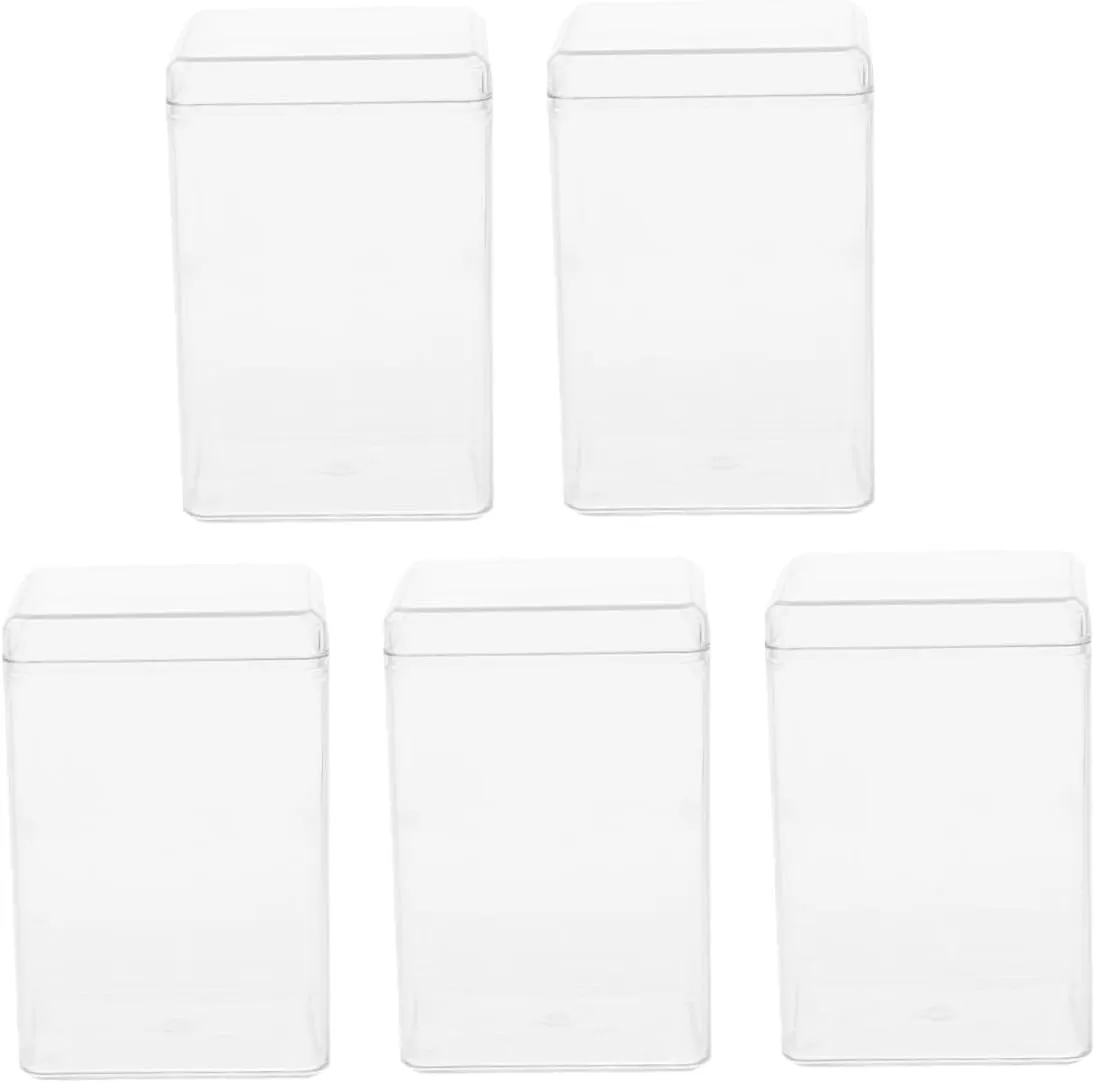 Box for Home Decor and Exhibition 5pcs Clear Display Case for Handicrafts and Mini Action harshly caledonian regulatory twain Figures Transparent Showcase for Dolls and Collectibles Storage 