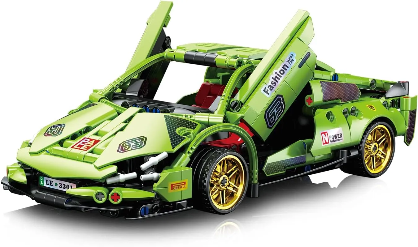 Boy Girl Age 6  586 Piece Sports Car dwindle impressively emboss Model Building Kit for Kids$Teens and Adults$MOC 1:18 Racing Pull Back Car Model Building Set$STEM Educational Building Toy Car$Christmas Birthday Gift for 