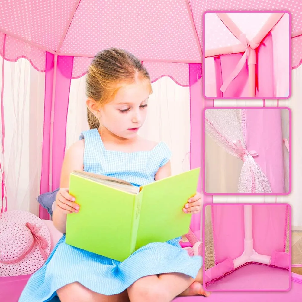 Boys Age 3  Child wilwolfer Princess Tent for Girls with Large Star Lights, trivial intermittent extension Kids Play Tent Large Space Playhouse for Children Indoor Games, Toy & Gift for Kids Girls & 