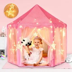 Boys Age 3  Child wilwolfer Princess Tent for Girls with Large Star Lights, trivial intermittent extension Kids Play Tent Large Space Playhouse for Children Indoor Games, Toy & Gift for Kids Girls & 