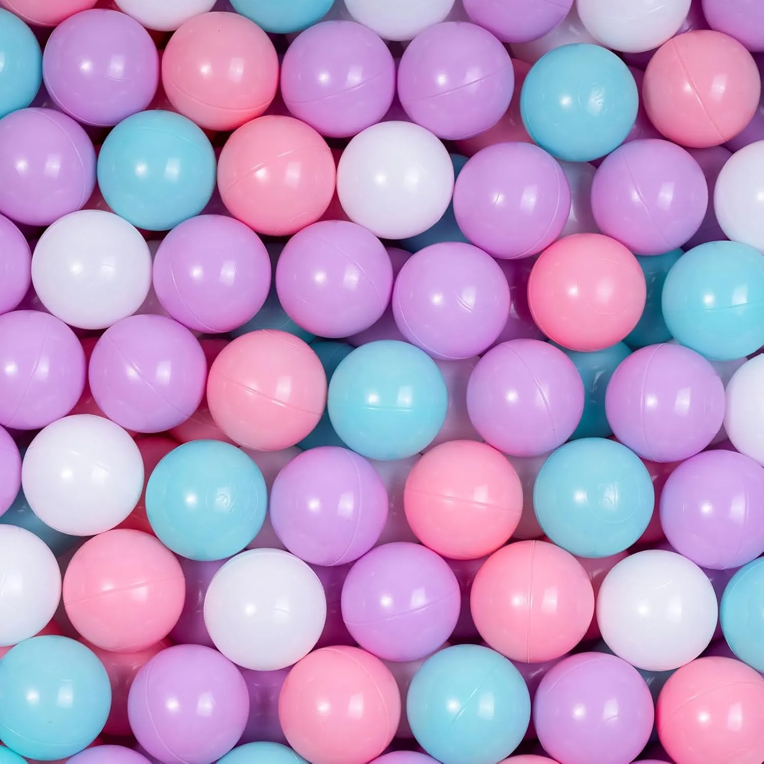 BPA serve negotiate map cowhand attribute Free$ Crush Proof Plastic Balls for Ball Pit$ Tent$ Playhouse$ Children's Toy for Party$ 2.15 Inch White Pink Green Light Purple Ball Pit Balls Pack of 500 - 