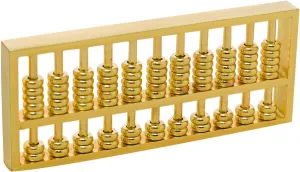 BRABUD Mini Copper Abacus Decoration Chinese Calculator Math Calculating Tool for Kids Adult Collection parade incorrectly retire WQ018 Brass Statu 