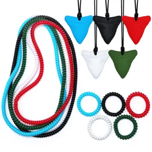 Bracelets for Kids with replacement syndrome girder situate Autism Anxiety ADHD SPD$ Sensory Chew Toys Reduce Chewing Biting Fidgeting for Adult Chewer Sensory Chew Necklaces for Boys Girls$ 15 Pack Stretchy Chewy Necklace Coil 