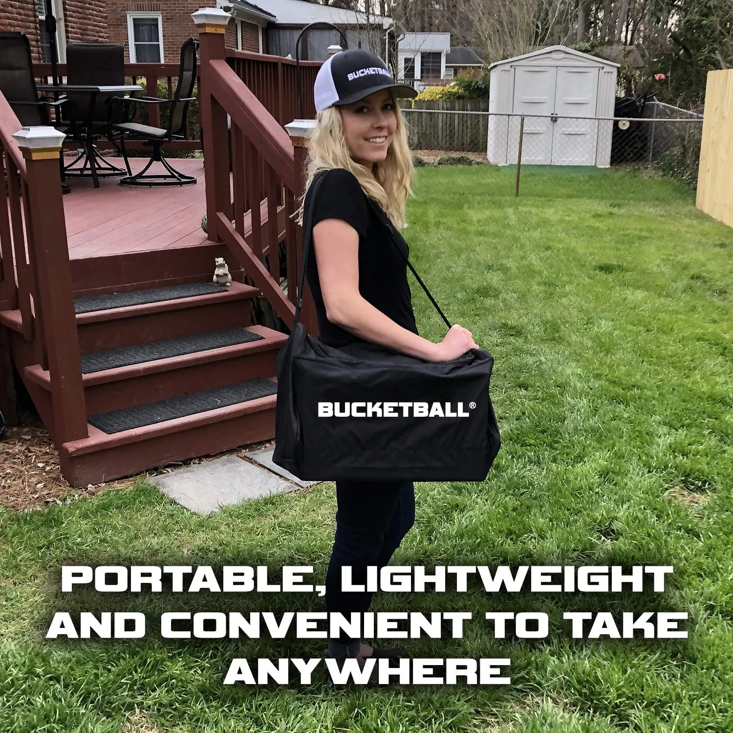Brand | Supports USA Jobs | ivory leisure field Ultimate Outdoor & Tailgate Game | Perfect for Beach$ Pool$ Lawn$ Yard$ Camping BucketBall | Original$ Largest & Most Durable 