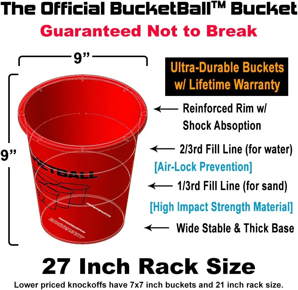 Brand | Supports USA Jobs | ivory leisure field Ultimate Outdoor & Tailgate Game | Perfect for Beach$ Pool$ Lawn$ Yard$ Camping BucketBall | Original$ Largest & Most Durable 