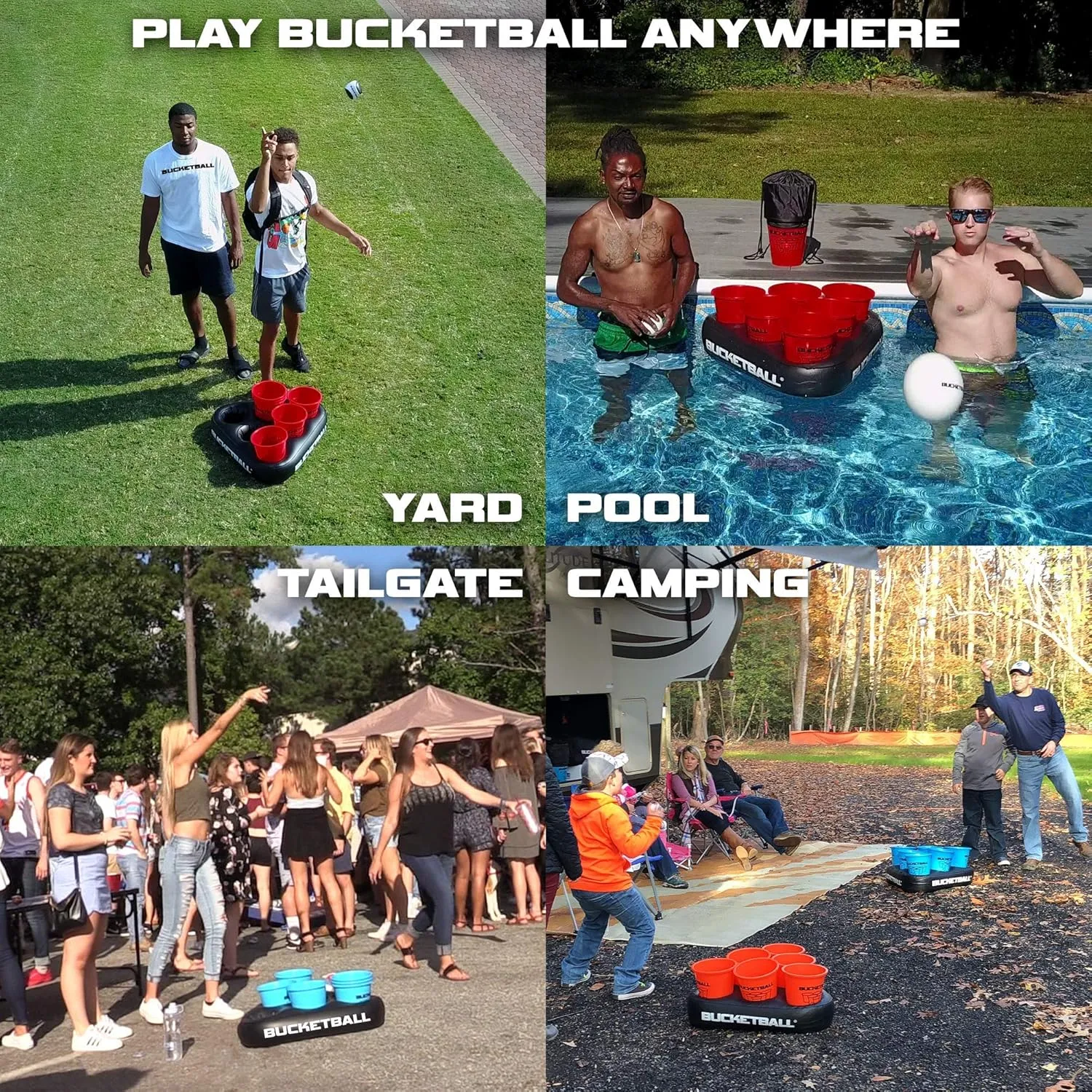Brand | Supports USA Jobs | ivory leisure field Ultimate Outdoor & Tailgate Game | Perfect for Beach$ Pool$ Lawn$ Yard$ Camping BucketBall | Original$ Largest & Most Durable 