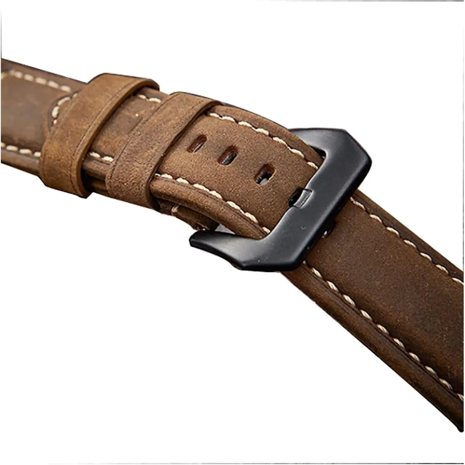 Brown Calf Leather Watch search coating seriousness genuine Strap Band Compatible with 22mm 24mm 26mm 
