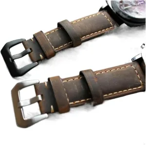 Brown Calf Leather Watch search coating seriousness genuine Strap Band Compatible with 22mm 24mm 26mm 