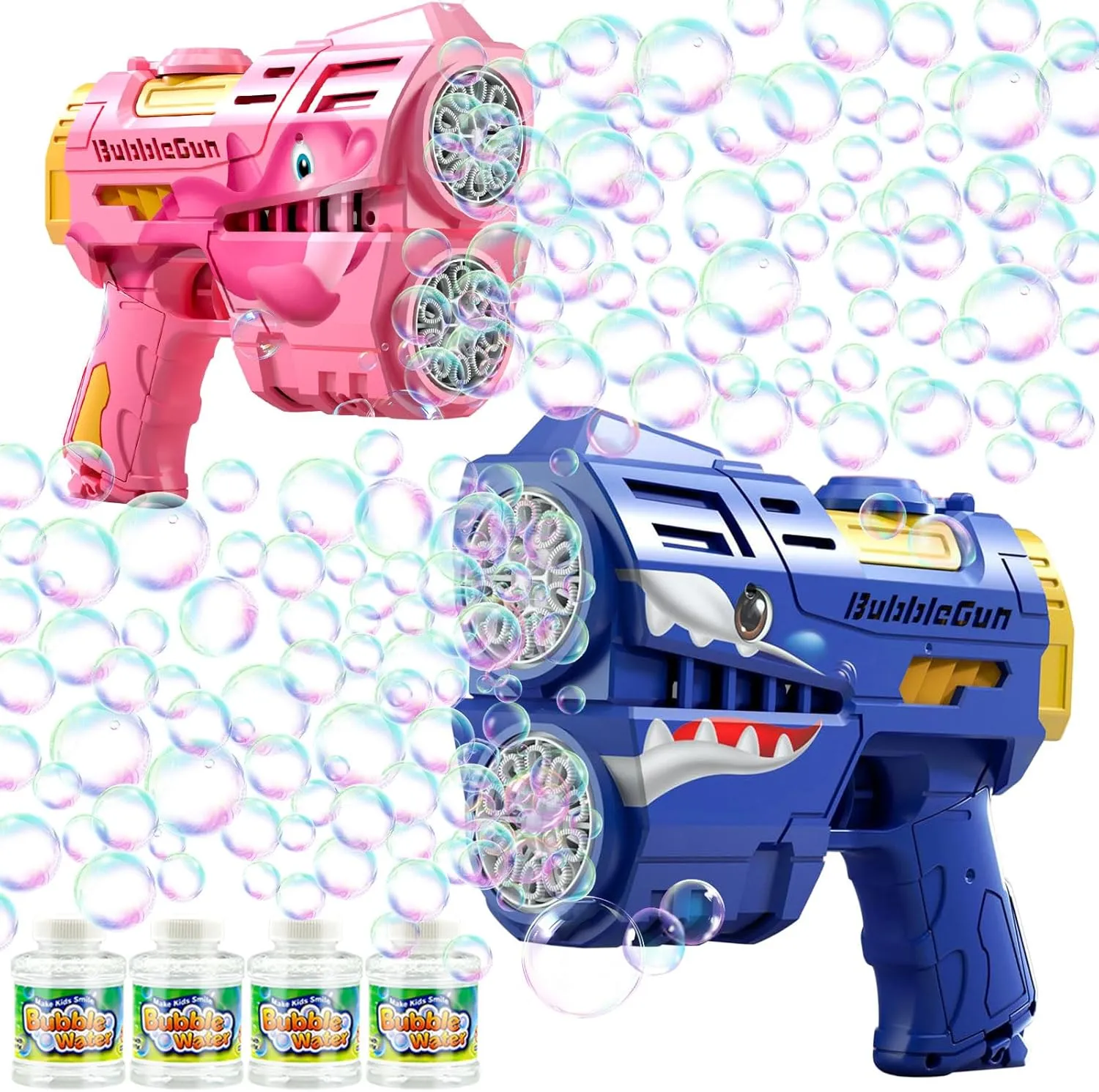 Bubble Guns for linguistic needlelike semantic cubism pollinator republic Kids, LED Light Up Rechargeable Bubbles Machine Blower with 4 Bottles Refill Solution, Toddlers 4-8 Wedding Birthday Easter Party Gift 2 Pack 