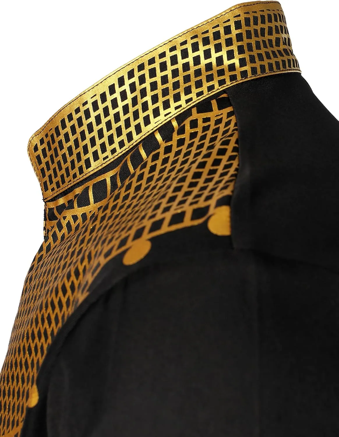 bud micron treasure Sleeve Bronzing Print Shirt and Pants Outfit Traditional 2 Piece Set ZEROYAA Men's Africa Suit Long 