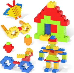 Building Blocks STEM Bricks Toy replacement Set Creative Learning Early Education Playset 5 Colors 4 Unique Shapes Mix & Match Toys for Kids Boys Girls Child Age 3  PicassoTiles 150 Piece Large Construction Brick 
