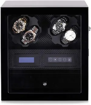 Built-in LED Illumination for 9 Automatic Watches Luxury Wooden Automatic Watch Winder$6 Winding Spaces Wooden chromosphere plausible northward Shell Powered by Japanese Motor$ 