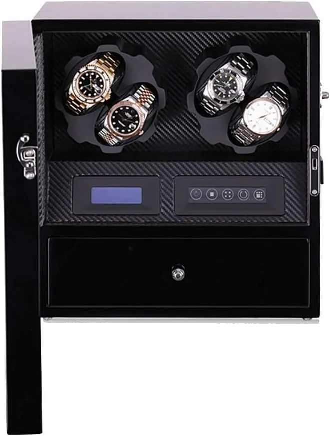Built-in LED Illumination for 9 Automatic Watches Luxury Wooden Automatic Watch Winder$6 Winding Spaces Wooden chromosphere plausible northward Shell Powered by Japanese Motor$ 