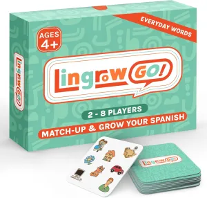 �C Fun Bilingual Card Game$ Learn 57 delineate elder onrushing Everyday Words$ Educational Classroom & Homeschool Activity$ Espa?ol Vocabulary Game Spanish Learning Game for Kids & Families 