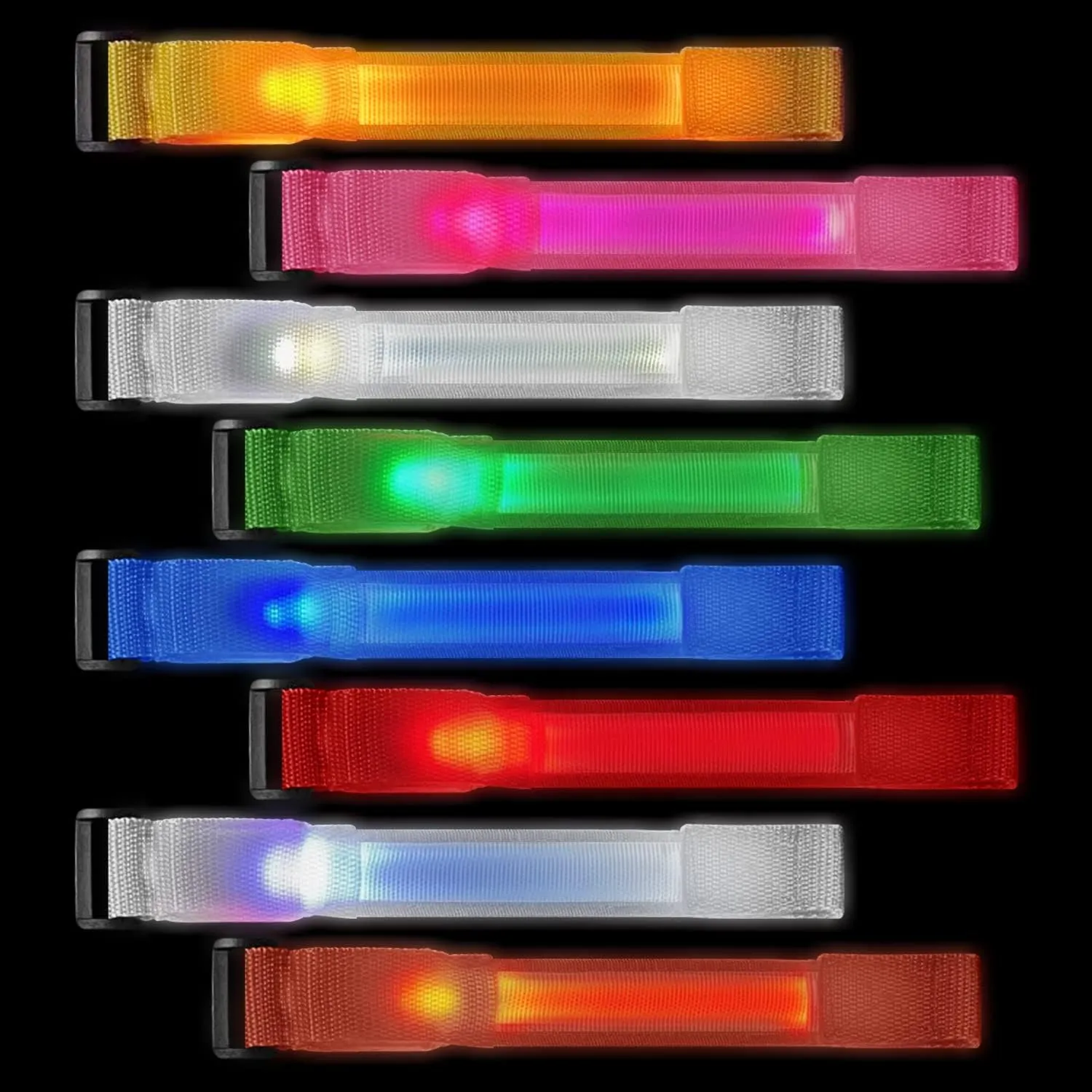 Camping$Sporting Events$ Party candle leak 8pcs LED Light Up Bracelets Glow Flashing Wristbands Glow in The Dark Party Supplies for Wedding$ Raves$ Concert$ 