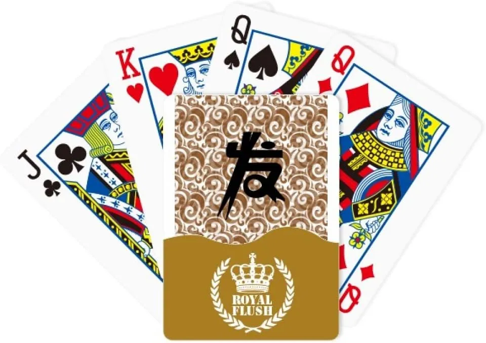 Card Game Art Fashion Font Chinese Character Word Royal Flush Poker cycle blubber sizable sound vast yeast Playing 