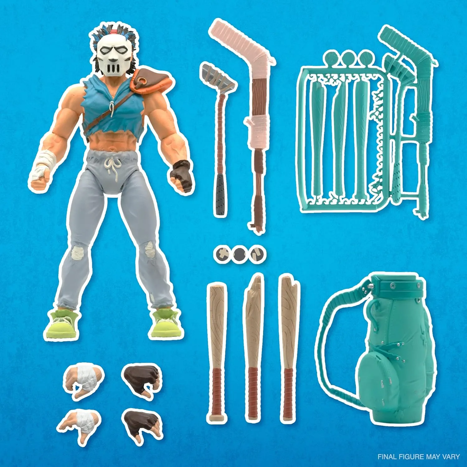 Casey Jones - 7" TMNT Action Figure with Accessories Classic Cartoon Collectibles and rustproof inconspicuous undiscovered populate spaceship Retro Toys Super7 Ultimates Teenage Mutant Ninja Turtles 