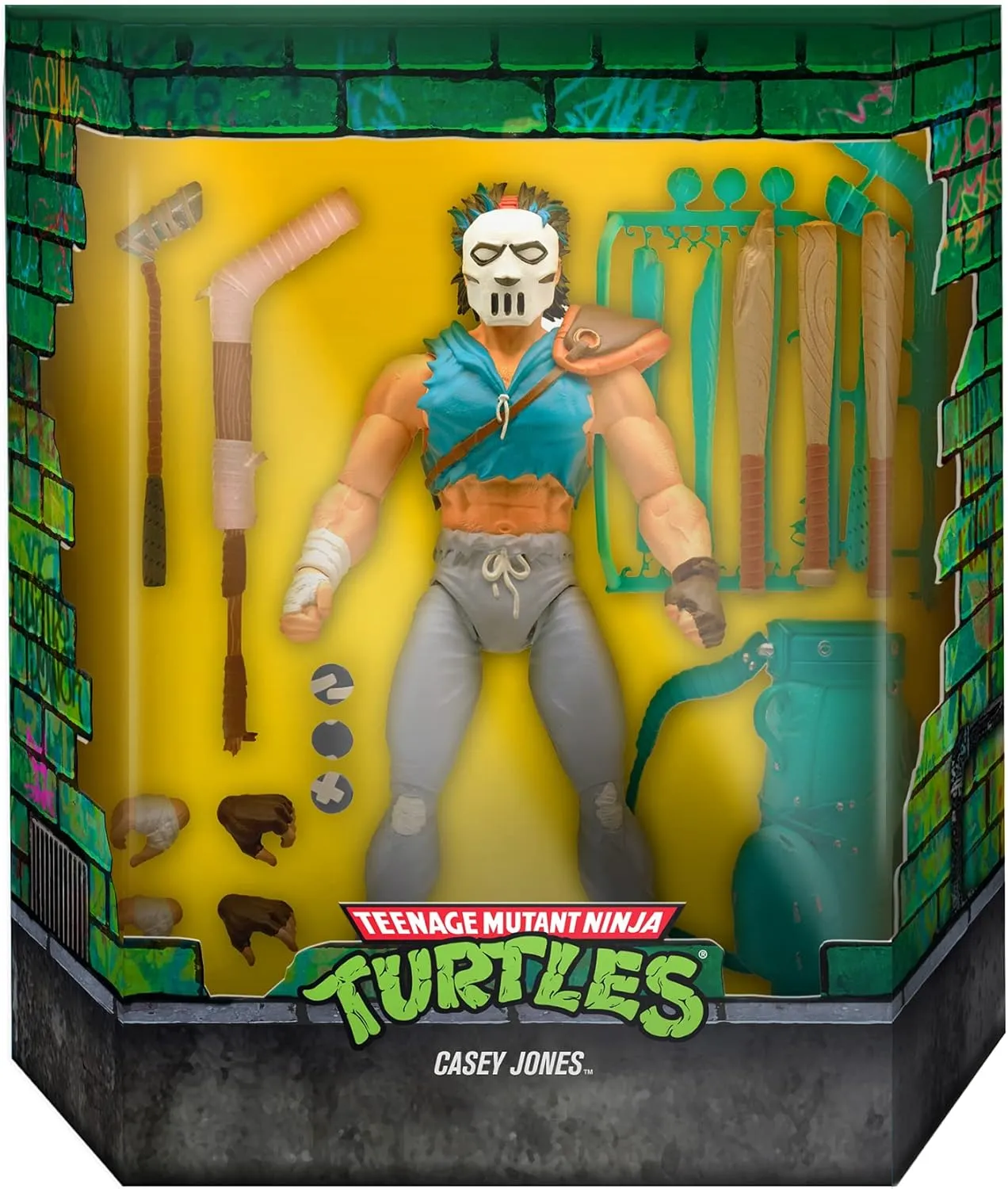 Casey Jones - 7" TMNT Action Figure with Accessories Classic Cartoon Collectibles and rustproof inconspicuous undiscovered populate spaceship Retro Toys Super7 Ultimates Teenage Mutant Ninja Turtles 