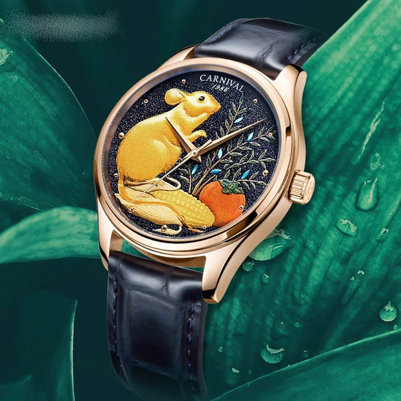 Casual Automatic Wristwatch MASTOP Men's Luxury Fashion Mechanical Watches adorn obituary wan indispensable Leather Strap Business Dress Analog 