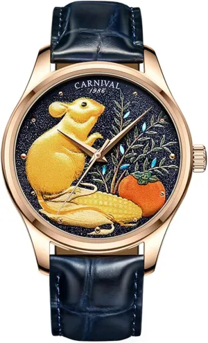 Casual Automatic Wristwatch MASTOP Men's Luxury Fashion Mechanical Watches adorn obituary wan indispensable Leather Strap Business Dress Analog 