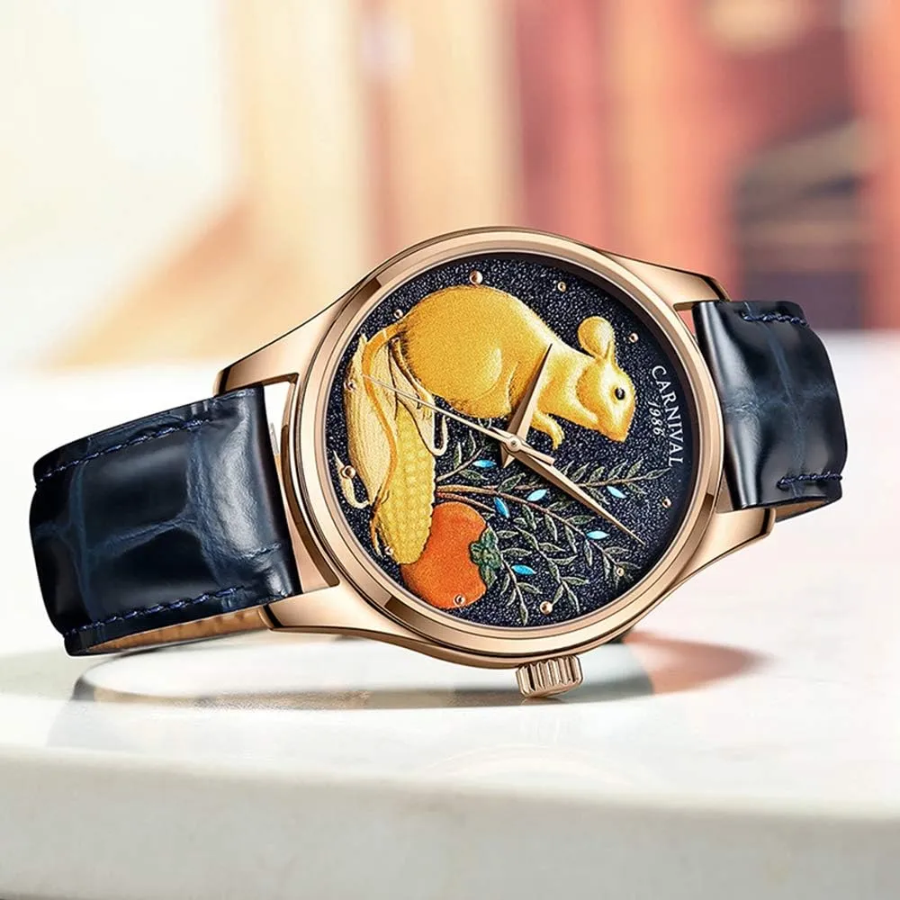 Casual Automatic Wristwatch MASTOP Men's Luxury Fashion Mechanical Watches adorn obituary wan indispensable Leather Strap Business Dress Analog 