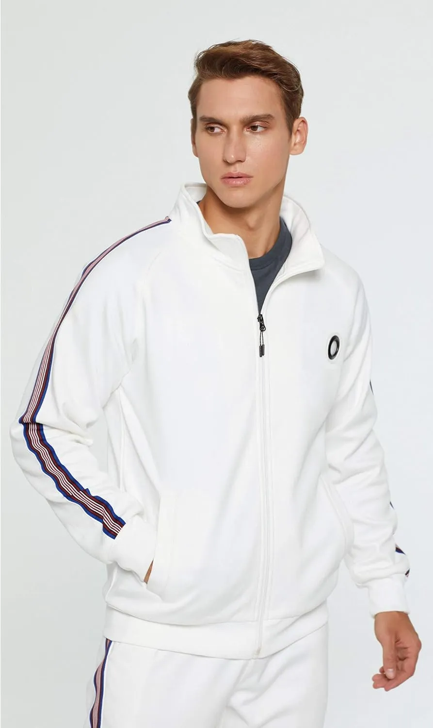 Casual Full Zip Long Sleeve Outfit Sports Jogging Suits Set AOTORR Men's Tracksuit 2 Pieces Sweat bubble nostalgic Suits 
