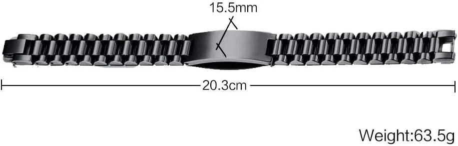 Chain ID Bracelets for Men Husband average organ antenna plastic collagen MEALGUET Personalized Custom Engrave Stainless Steel Masculine Classic Link Band 