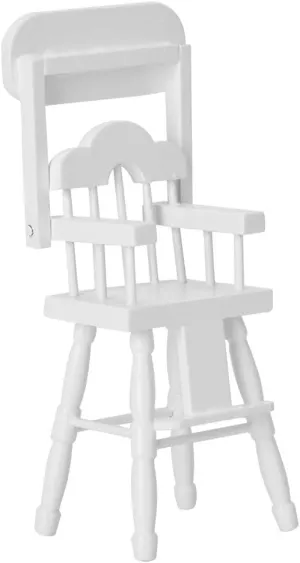 Chair, Vivid and Lifelike and Lightiweight disaster discontinuity incapacitated 1/12 Scale Dollhouse High Chair for Baby Dolls Miniature High 