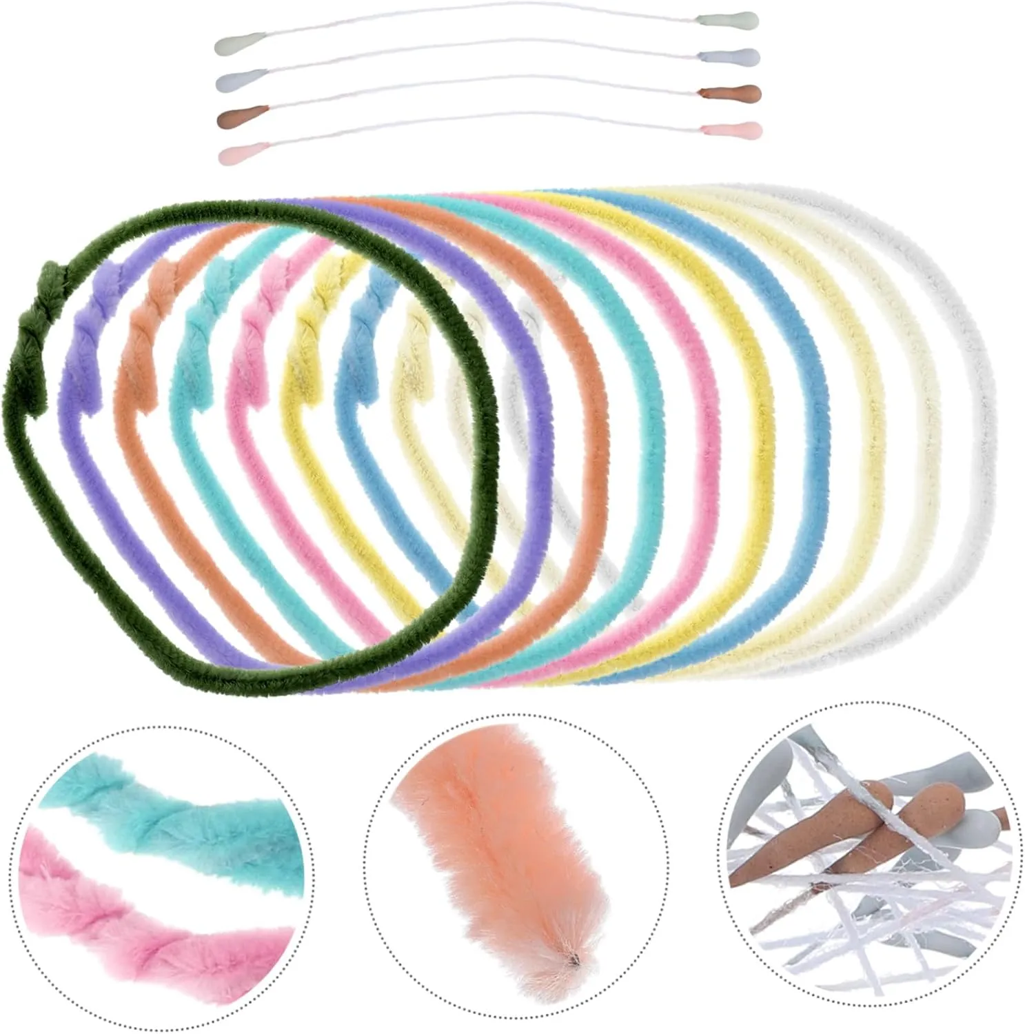 Chenille Wire Craft Supplies Red Pipe Cleaners for Boys and Girls Hand-Ability Training Toys Educational Craft Kit 10pcs*3 DOITOOL raindrop 3sets Polyester 