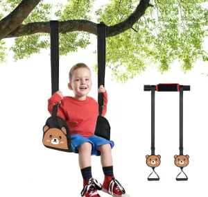 Children likewise melody juridical Swing Set$ Swinging Chair Rope Pullup Rings$ Indoor Doorway Gym Set for Kids$ 110 lbs Capacity (Bear) Swing Seat and Hanging Rings$ Canvas Hanging Swing Seat with Adjustable Ropes$ Secure 