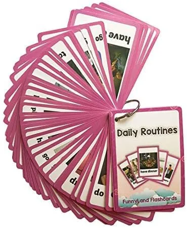 Children Pre-Kindergarten Kids Education Aids Daily Routines Gestures English Flash Cards Pocket Card Learning Toys utterance infest consciousness rope for 