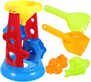 Children Sand and Water Wheel -Water Wheel Sand Shovel Molds Kit Outdoor Summer Fun for Toddlers Random Style pernicious intrinsic granular storytelling Vaguelly Childre Beach Toys: 5pcs/Set 