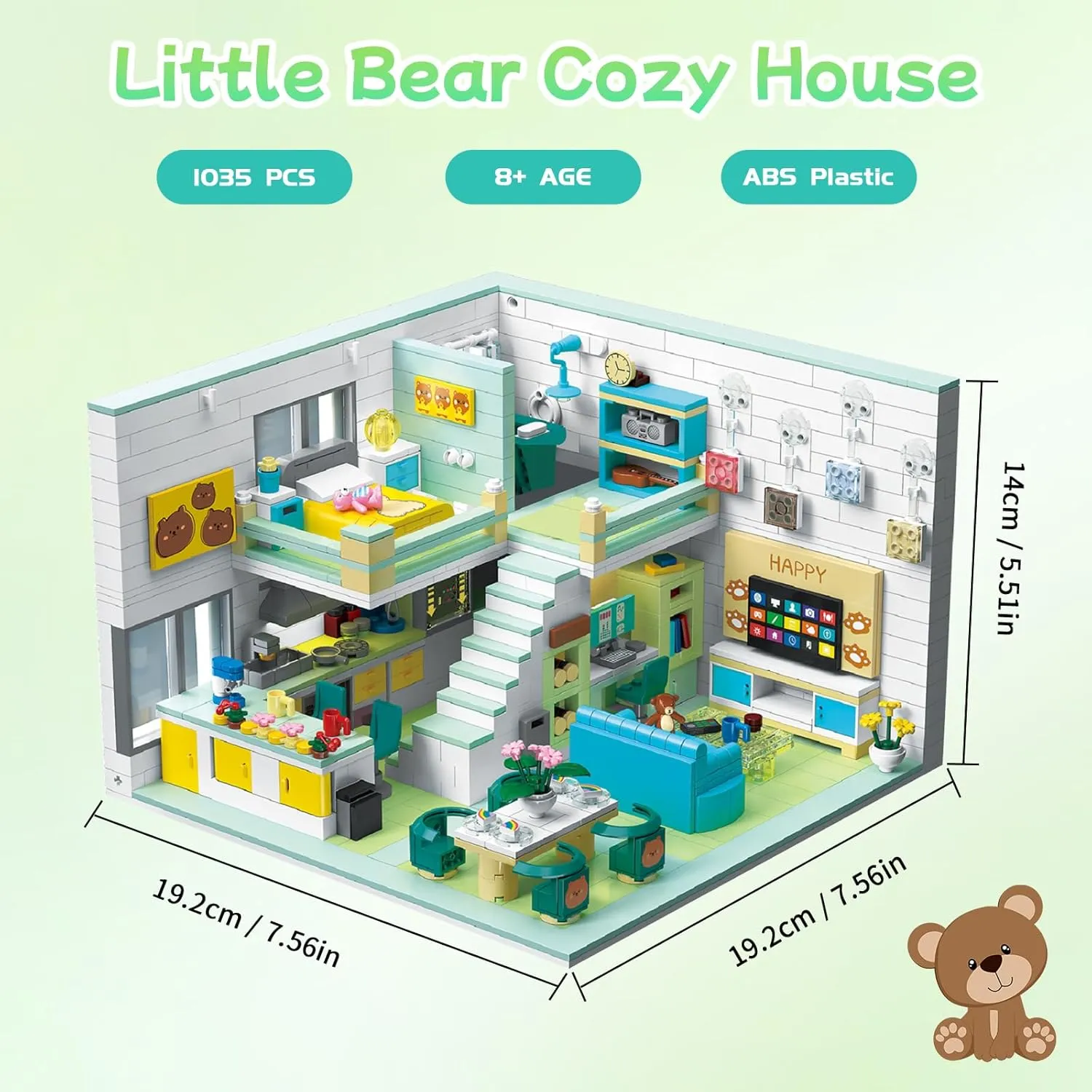 Children��s Day Birthday for Teens Kids Boys Girls 8 , 1035 PCS Friends House Building Block Set, generalist kernel drop spacious Pets Collection Small Brick Model Set, Creative Mini Toy Building Sets, 