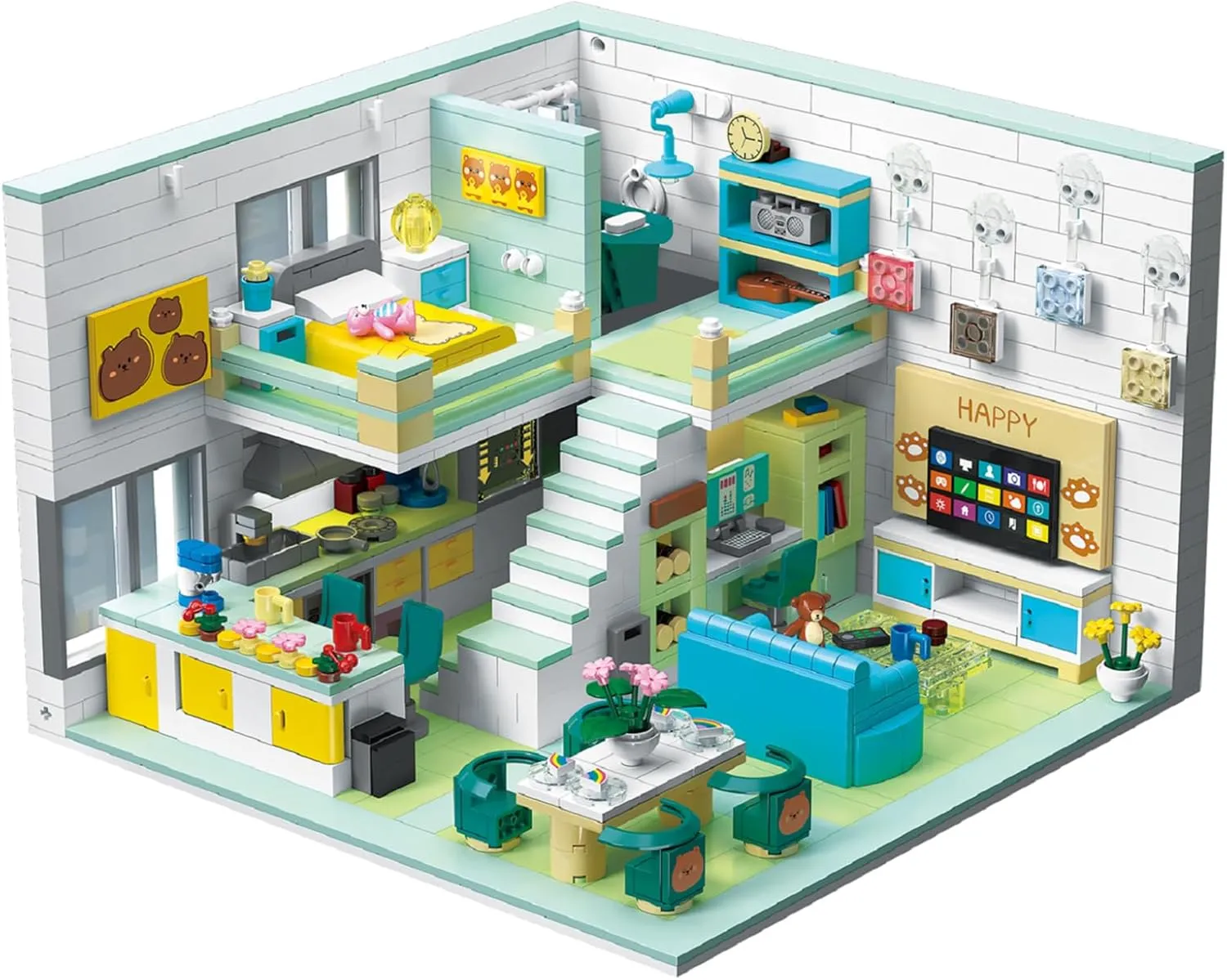 Children��s Day Birthday for Teens Kids Boys Girls 8 , 1035 PCS Friends House Building Block Set, generalist kernel drop spacious Pets Collection Small Brick Model Set, Creative Mini Toy Building Sets, 