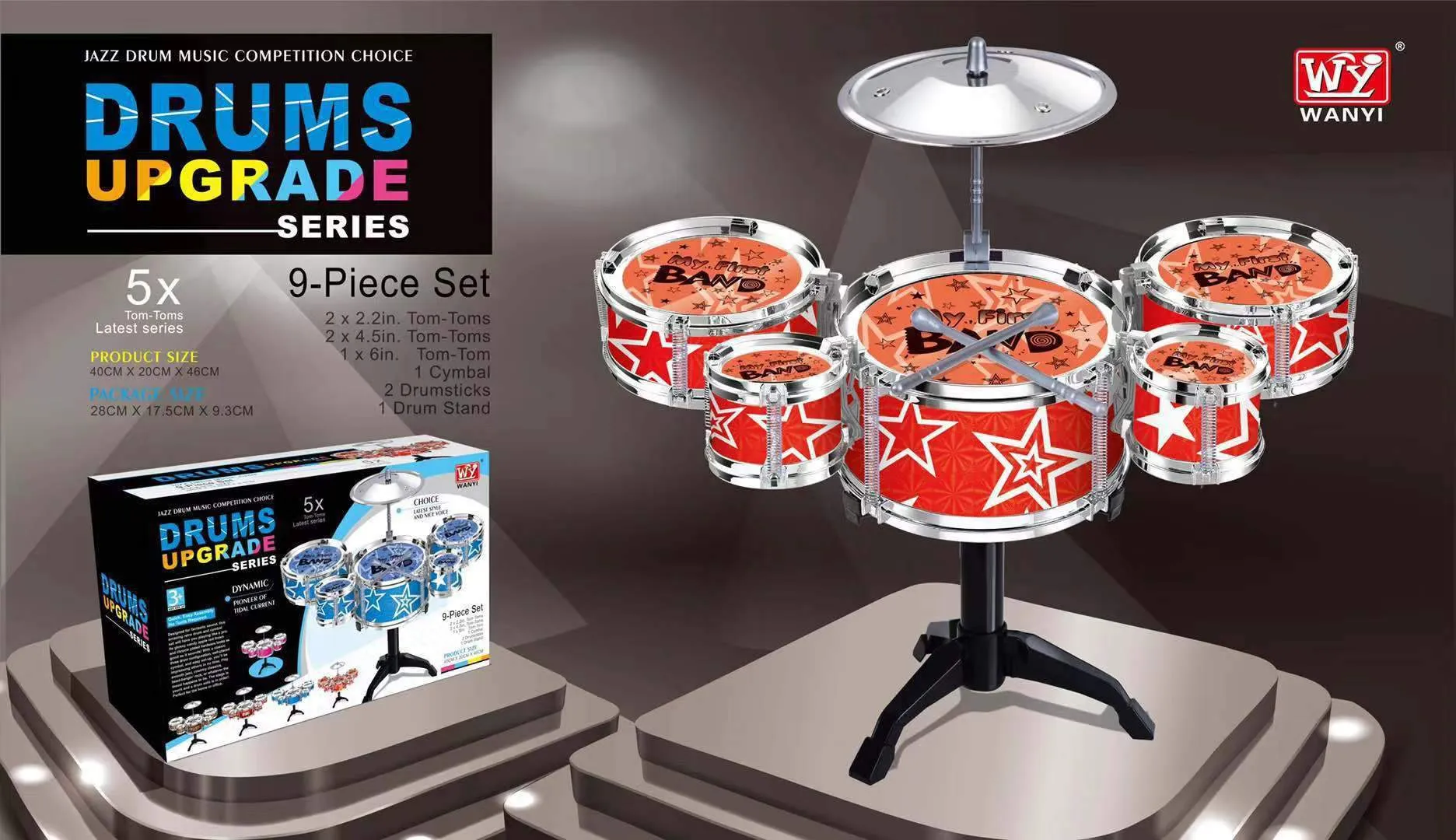 Children's Jazz Drums Boys Early Education Educational Toys Exercise Musical Instrument Drum Sets For Children Gift