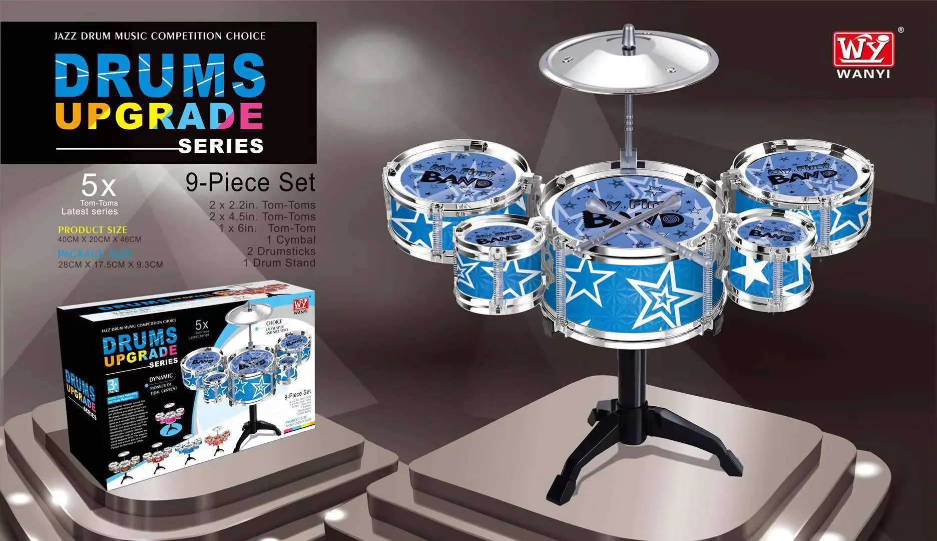 Children's Jazz Drums Boys Early Education Educational Toys Exercise Musical Instrument Drum Sets For Children Gift