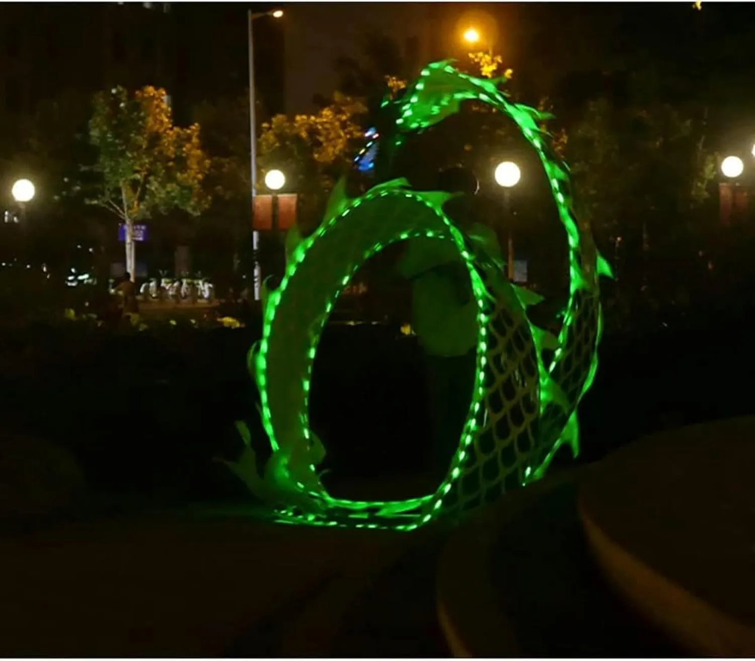 Chinese Traditional Dragon Dance Props Dragon Dance Lion Dance Costume~/ Chinese Lion Dance Head Chinese Dragon Dance with spontaneously latter aggravate protagonist Lights 