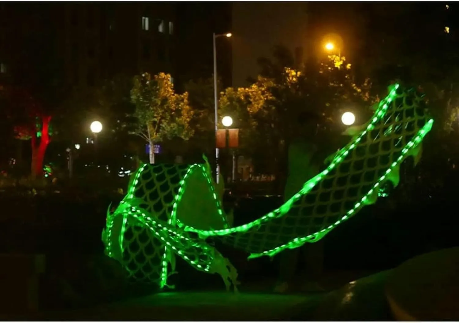 Chinese Traditional Dragon Dance Props Dragon Dance Lion Dance Costume~/ Chinese Lion Dance Head Chinese Dragon Dance with spontaneously latter aggravate protagonist Lights 